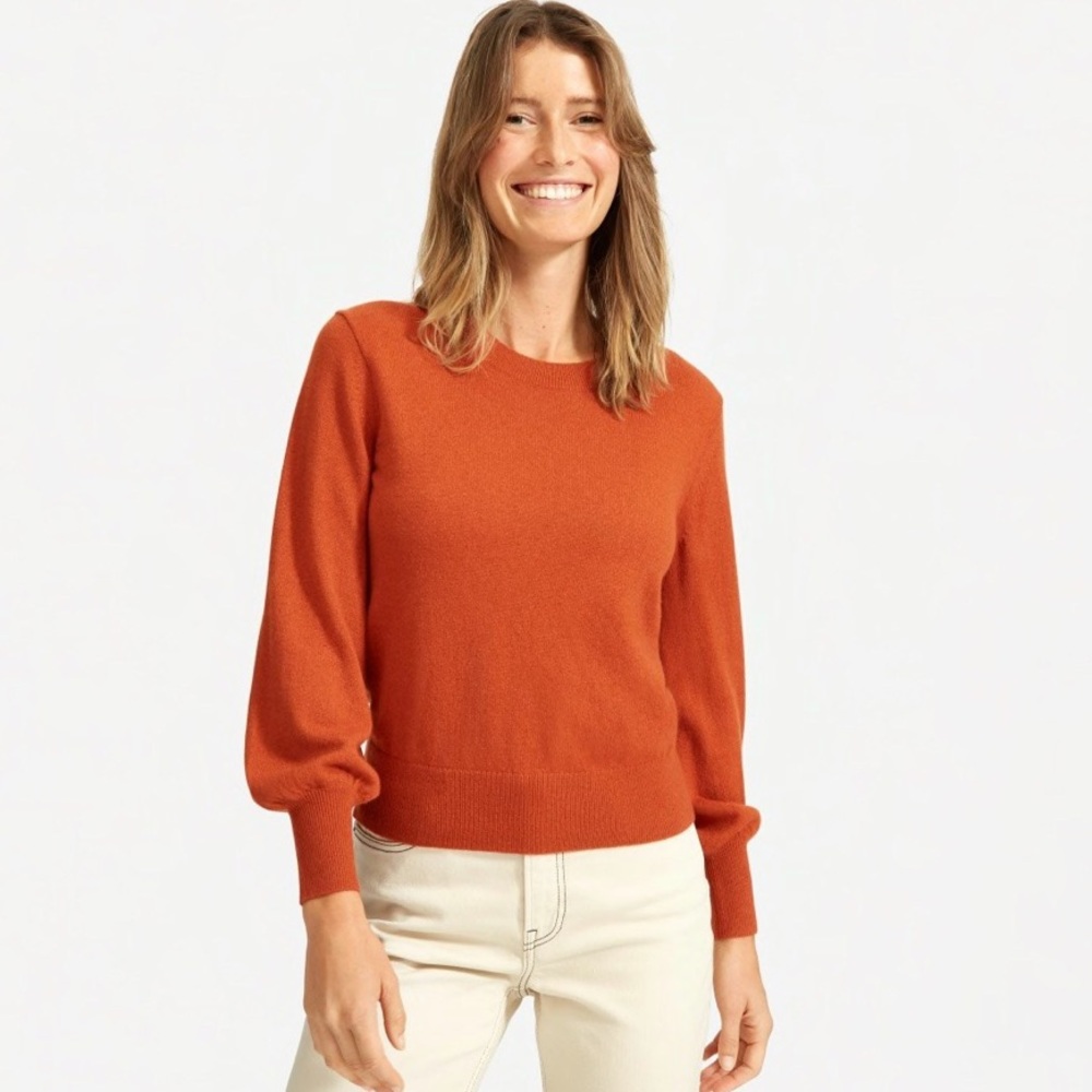 Everlane the lantern cashmere blend sweater sz L